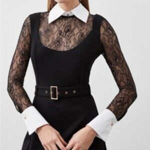 Karen Millen Black Lace Mini Dress